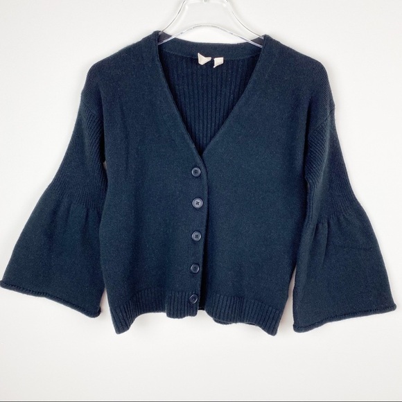 Moth Black Sweater with Bell Sleeves - Picture 6 of 10